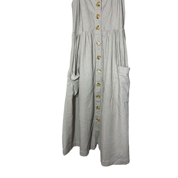 Mod Ref Linen Blend Midi Dress Size Small - Picture 3 of 10